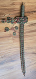 Rare authentic "coin sword", 104 coins of Qian Long (1736-1795), Qing, China