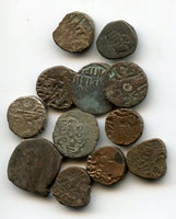 Lot of 12 billon and bronze, various rulers, 1150-1300, Kingdoms in Central Asia and India