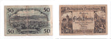 Set of 4 different notgeld paper money, 1915-1921, Germany