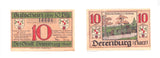 Set of 3 different notgeld paper money, 1920-1921, Germany