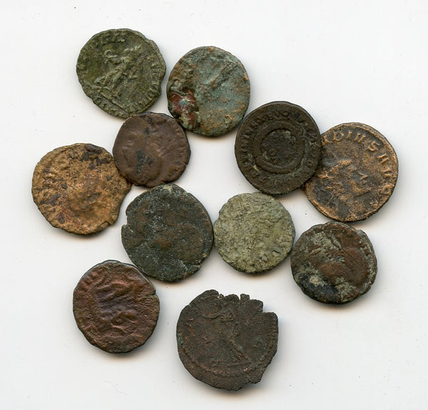 Lot of 11 various Roman coins, 3rd-4th century AD, Roman Empire