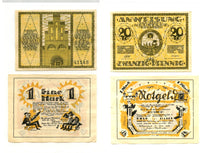 Set of 2 different notgeld paper money, 1920, Neustadt(Holstein), Germany