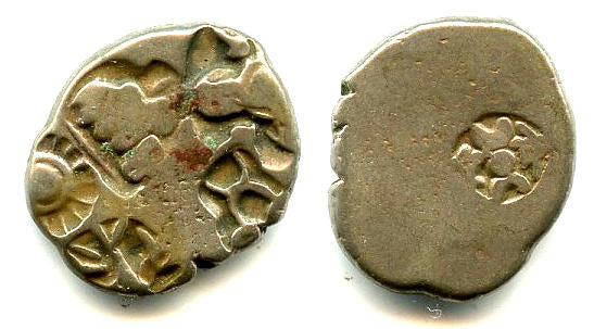 Silver drachm, Emperor Samprati (c.216-207 BC), Mauryan Empire, India (G/H#574)