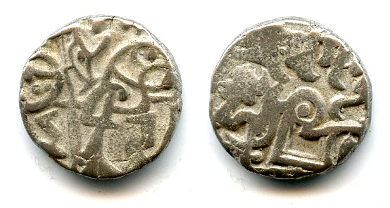 Late silver jital from Punjab/Gandhara, Kabulshahi, mid-1000s AD (Tye-32)