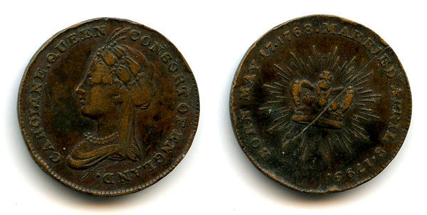 Caroline of Brunswick, Queen Consort, 1821, Coronation Medallion