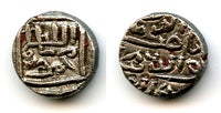 Silver 1/2 tanka of Mahmud I (1458-1511), 1481, Mustafabad, Gujarat, India (G#87)