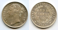 Silver rupee in the name of Victoria Queen, 1840, British India