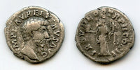 Silver denarius of Lucius Verus (161-169 CE), Rome, Roman Empire (RIC 482)