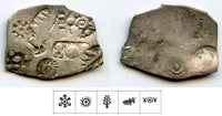 HUGE series 1 silver karshapana, c.550-461 BC, Magadha, India (G/H#161)