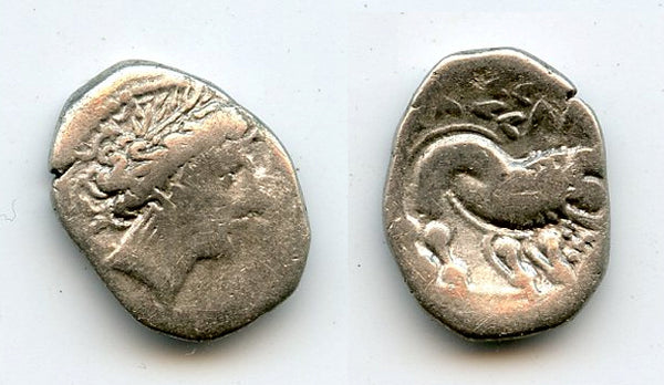 Silver drachm, c.2nd century BC, Celtic tribes of Southern Gaul