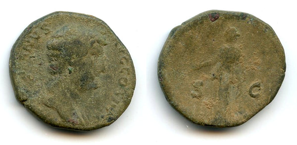 Bronze as of Hadrian (117-138 CE), Rome, Roman Empire (RIC 825)