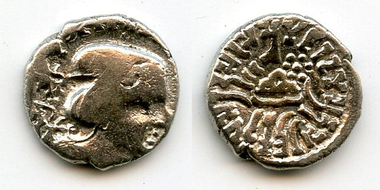 Silver drachm, Rudrasimha II (304-316 AD), 235 SE/313 CE, Indo-Scythian Satraps