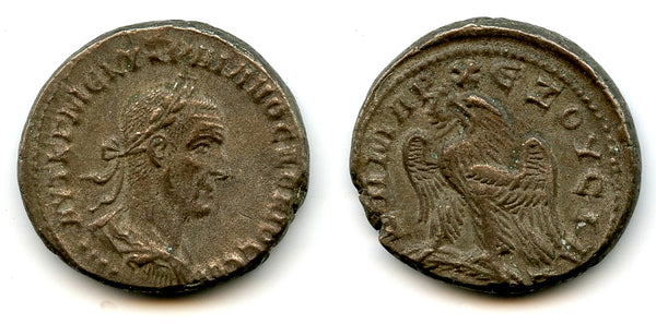 Billon tetradrachm of Trajan Decius (249-251), Antioch, Roman Empire (4th off., Prieur 582)