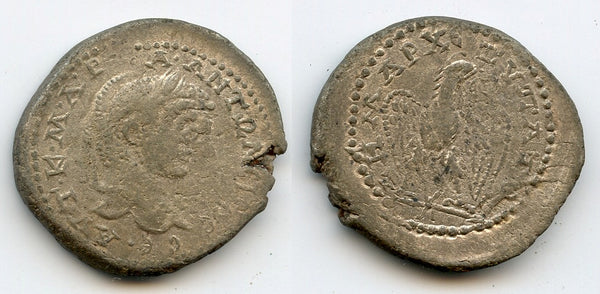 Billon tetradrachm, Caracalla (198-217 CE), Arados, Roman Provincial Issue (Pr.1238)