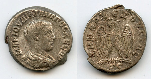 Silver tetradrachm of Philip II as Caesar (244-247), Antioch, Roman Provincial coins (Pr.433)