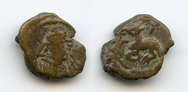 Very rare AE11 chalkous, Mithradates IV (c.140 CE), Parthian Empire