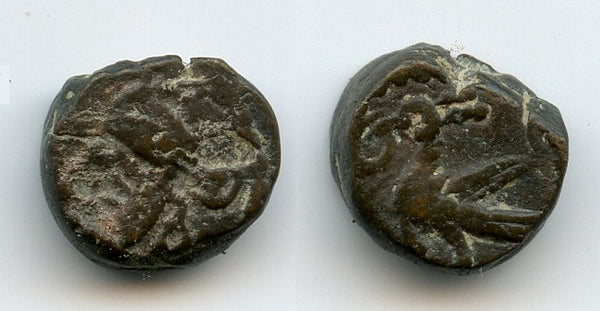 Rare AE11 chalkous, Vologases IV (147-191 CE), Ecbatana, Parthian Empire