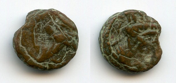 Rare AE10 chalkous, Osroes I (c.108-127 CE), Seleukeia on the Tigris, Parthian Empire