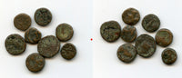 Lot of 8 various Parthian chalkous coins, 1st-3rd centuries