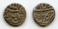 Scarce silver 1/2 rupee, Akbar (1556-1605), Ilahi 45, Mughal Empire