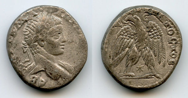 Billon tetradrachm, Elagabalus (218-222 AD), Antioch, Roman Provincial Issue (Pr.254ff)