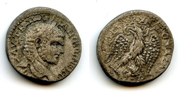 Billon tetradrachm, Caracalla (198-217 CE), Emesa mint, Roman Provincial Issue (Pr.983)