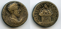 Nice AE28 of Commodus (177-192 CE), RY10, Caesarea, Cappadocia, Roman Empire