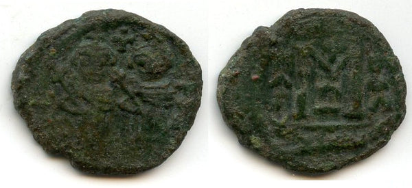 Pre-reform Arab-Byzantine follis, ca.685-693, Baalbek, Ummayad Caliphate