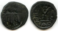 Pre-reform Arab-Byzantine follis, c.661-697 CE, Tiberias, Ummayad Caliphate