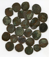 Lot of 25 Timurid/Shaybanid Central Asian large copper coins, c.1400-1500s