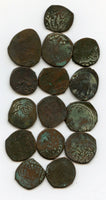 Lot of 15 Timurid/Shaybanid Central Asian large copper coins, c.1400-1500s