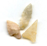 Lot of 3 various stone arrowheads, North Africa, Neolithic period, c.5000-3000 BC