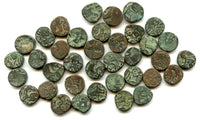 Lot of 37 various horseman jitals, 1100-1200's, Kangra Kingdom