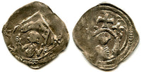 Silver Freisacher pfennig of Archbishop Eberhard II (1220-1246) , Salzburg, Austria