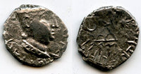 Rare! Silver drachm of Chastana Kardamaka (ca.78-130 AD) as Satrap, Indo-Sakas in Western India