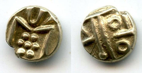 Rare gold fanam minted by the Dutch VOC company in Tuticorin, ca.1658-1795, South-Eastern India (Herrli #3.07.01)