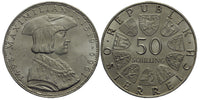 Austria - large silver 50-shilling - 350 years of the death of the Emperor Maximilian I - 1969