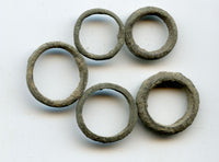 Lot of 5 ancient Celtic bronze ring money pieces from Hungary, ca.800-500 BC