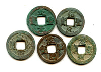 960-1127 AD - Northern Song dynasty (960-1127), lot of 5 nicer bronze cash of different Emperors, China