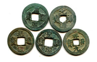 960-1127 AD - Northern Song dynasty (960-1127), lot of 5 nicer bronze cash of different Emperors, China